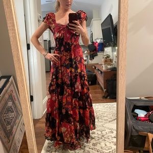 Free People Sundrenched Short-Sleeve Maxi Dress